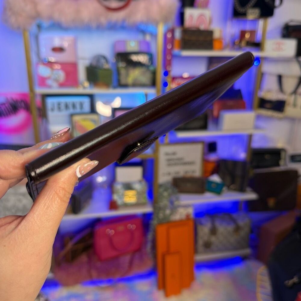 Unused Fendi Vintage Dark Brown Leather Large Bifold Wallet Unisex Men’s - Picture 7 of 15